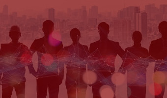 Silhouetten von Geschäftsleuten aus unterschiedlichen Branchen